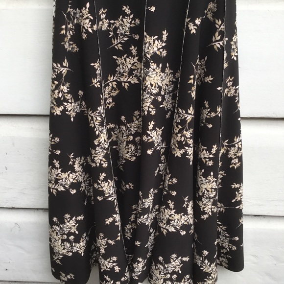 Norma Kamali reversible flared Grace knee length dress python print/flowers XS - Picture 5 of 12